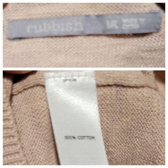 RUBBISH Blush Cotton Oversized Button Up Cardigan Women's M/L - Picture 3 of 3